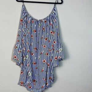 MISIA STRIPED AND FLORAL BLOUSE